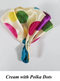 Antonio Ricci 2-in-1 Pouf Round Pocket Square - Large Polka Dots On Cream 19 Antonio Ricci 2-in-1 Pouf Round Pocket Square - Large Polka Dots On Cream -Fashion Formal Wear Store crpolkaa 3a 25276.1644526167