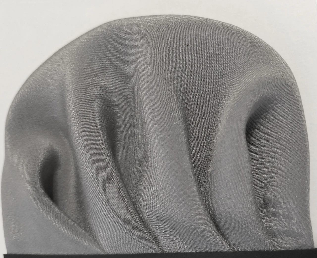 Grey 100% Silk Charmeuse Pre-Folded Pocket Square Insert 5 Grey 100% Silk Charmeuse Pre-Folded Pocket Square Insert - Image 3