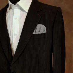 Grey 100% Silk Charmeuse Pre-Folded Pocket Square Insert 9 Grey 100% Silk Charmeuse Pre-Folded Pocket Square Insert -Fashion Formal Wear Store grey Silk 59570.1639107853