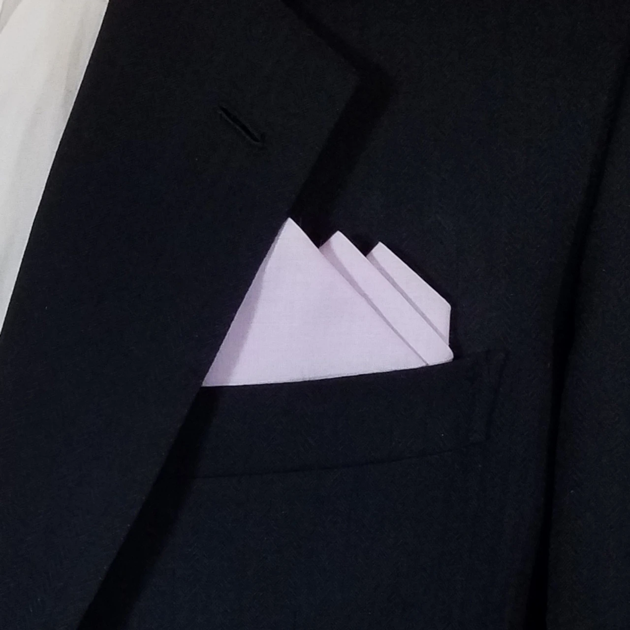 Lavender 100% Cotton Pre-Folded Pocket Square Handkerchief Insert 3 Lavender 100% Cotton Pre-Folded Pocket Square Handkerchief Insert