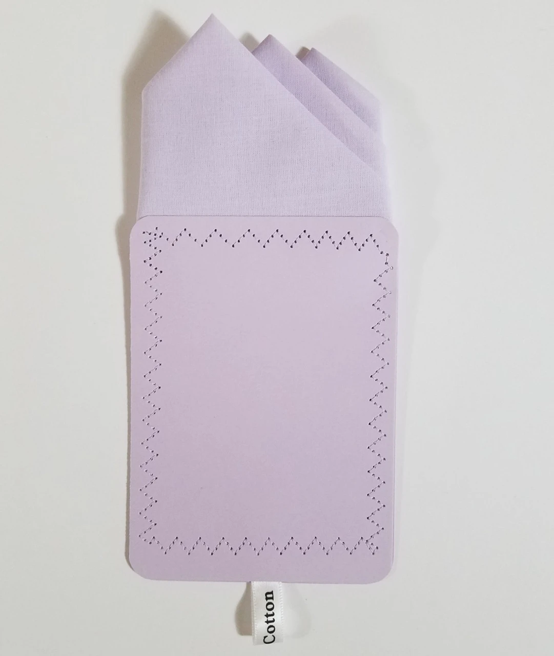 Lavender 100% Cotton Pre-Folded Pocket Square Handkerchief Insert 7 Lavender 100% Cotton Pre-Folded Pocket Square Handkerchief Insert - Image 5