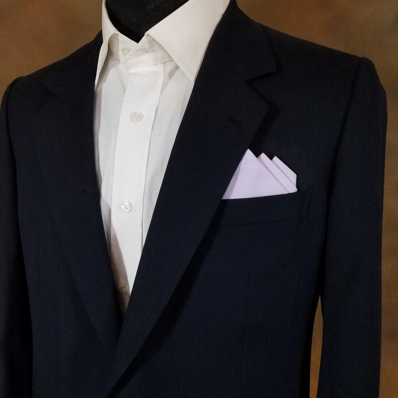 Lavender 100% Cotton Pre-Folded Pocket Square Handkerchief Insert 4 Lavender 100% Cotton Pre-Folded Pocket Square Handkerchief Insert - Image 2