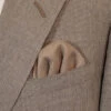 Men's Sand Tan 100% Linen Pre-Folded Pocket Square Insert - Fan Design -Fashion Formal Wear Store linen sand a 16778.1643399762