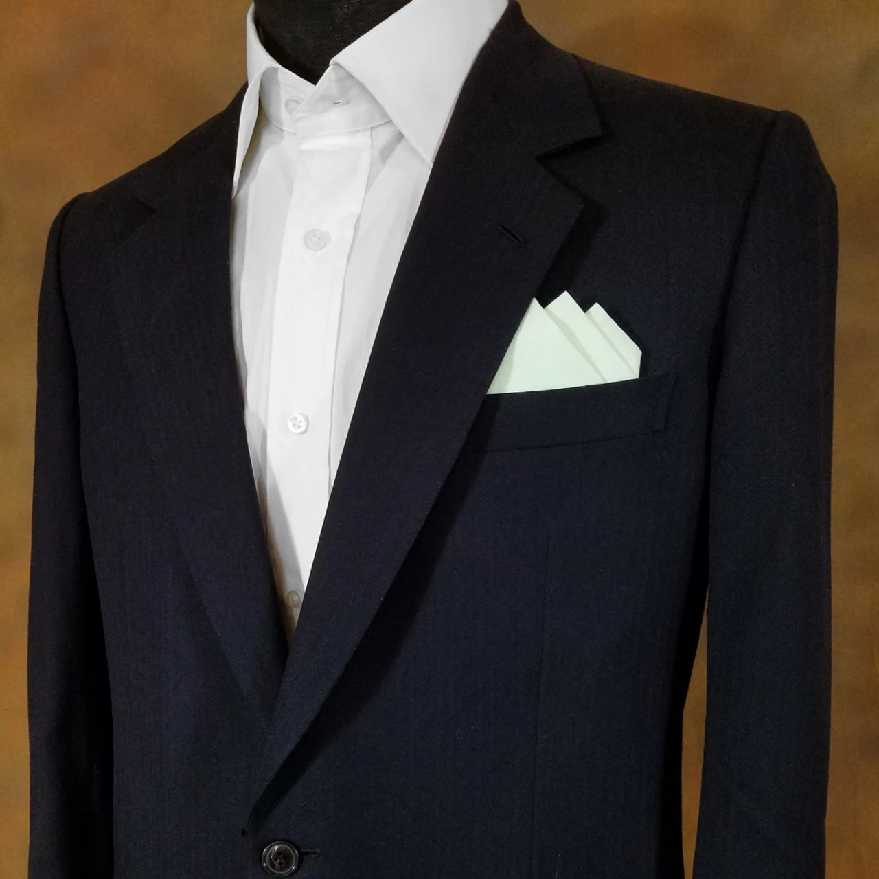 Mint Green 100% Cotton Pre-Folded Pocket Square Handkerchief Insert 4 Mint Green 100% Cotton Pre-Folded Pocket Square Handkerchief Insert - Image 2