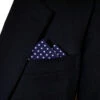 100% Cotton Pre-Folded Pocket Square Handkerchief Insert - Navy Polka Dot -Fashion Formal Wear Store navy dot A 07853.1683993412