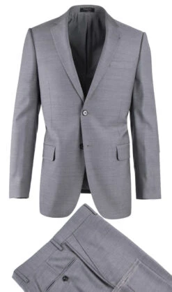 Tiglio Modern Fit Italian Wool Suit - Light Grey