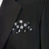 Black Cotton Dog Paw Print Pre-Folded Pocket Square Insert -Fashion Formal Wear Store pp2 2 89609.1622998183