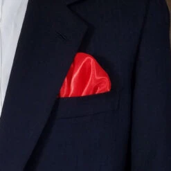 Bright Red Satin Pre-Folded Pocket Square Insert -Fashion Formal Wear Store red 1 02404.1675032096