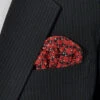 Dark Red & Black 100% Silk Pre-Folded Pocket Square Insert -Fashion Formal Wear Store red georg 3 94290.1643134336