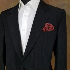 Dark Red & Black 100% Silk Pre-Folded Pocket Square Insert 8 Dark Red & Black 100% Silk Pre-Folded Pocket Square Insert -Fashion Formal Wear Store red georg 68729.1643134331