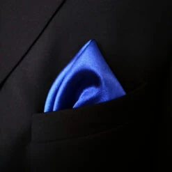 Antonio Ricci 2-in-1 Pouf Round Pocket Square - Black On Royal Blue 10 Antonio Ricci 2-in-1 Pouf Round Pocket Square - Black On Royal Blue -Fashion Formal Wear Store royalblue 07382.1634929285
