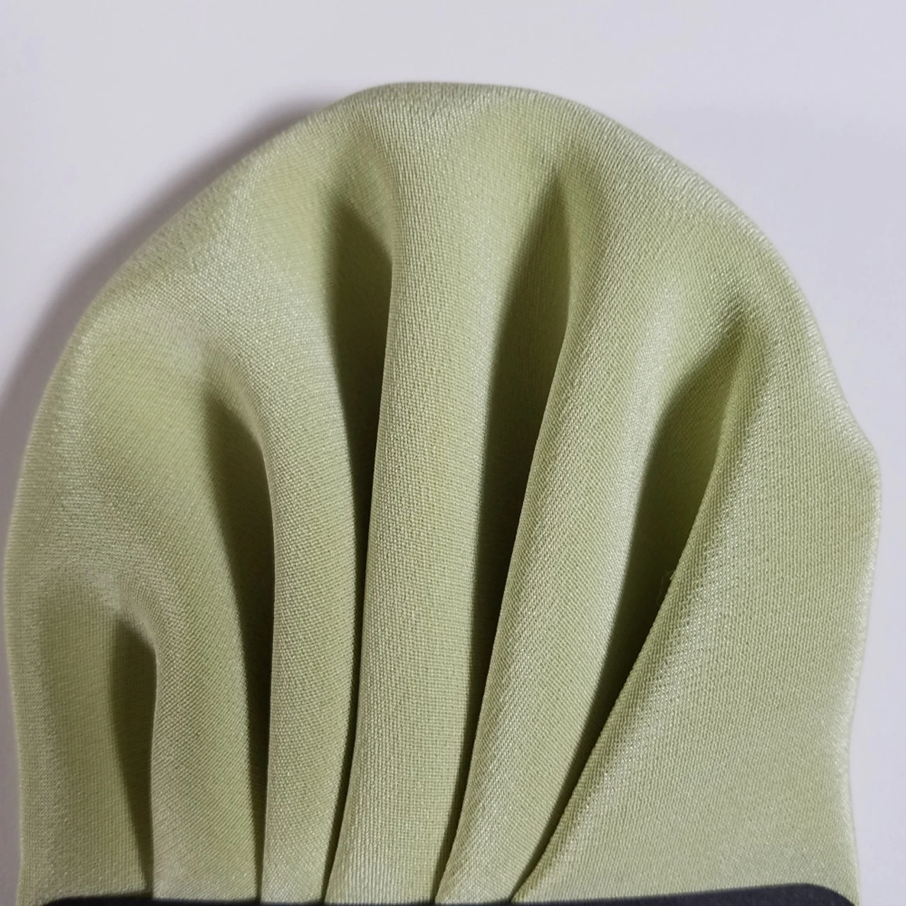 Sage Green 100% Silk Pre-Folded Pocket Square Insert 6 Sage Green 100% Silk Pre-Folded Pocket Square Insert - Image 4