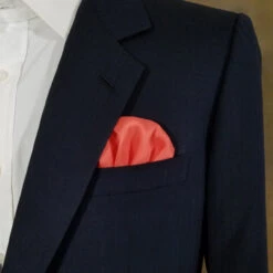 100% Silk Pre-Folded Pocket Square Insert - Salmon Peach Tone -Fashion Formal Wear Store salmon2 29152.1646947418
