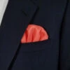 100% Silk Pre-Folded Pocket Square Insert - Salmon Peach Tone -Fashion Formal Wear Store salmona 05742.1646947403
