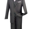 Vinci 2-Button Classic Suit With Vest - Heather Grey -Fashion Formal Wear Store v2tr heather gray 13736.1557282485