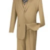 Vinci 2-Button Classic Suit With Vest - Khaki - X-Long -Fashion Formal Wear Store v2tr khaki 82284.1581225439