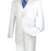 Vinci 2-Button Classic Suit With Vest - White 2 Vinci 2-Button Classic Suit With Vest - White -Fashion Formal Wear Store v2tr white 73076.1557282187