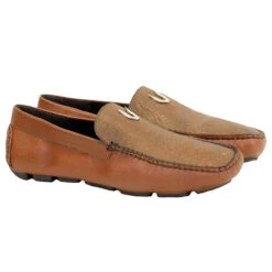 Vestigium Genuine Cat Shark Skin & Calf Moc Driver Loafer -Fashion Formal Wear Store vestigium cat shark loafers cognac 2 700x 14430.1611017183