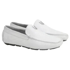 Vestigium Genuine Cat Shark Skin & Calf Moc Driver Loafer -Fashion Formal Wear Store vestigium cat shark loafers white 2 700x 01492.1611017183