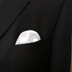 Antonio Ricci 2-in-1 Pouf Round Pocket Square - Dark Tan On White -Fashion Formal Wear Store white1 61901.1619123776