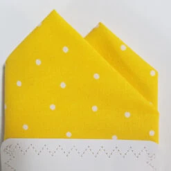 100% Cotton Pre-Folded Pocket Square Handkerchief Insert - Yellow Polka Dot -Fashion Formal Wear Store yellow dot 3 06286.1683992813